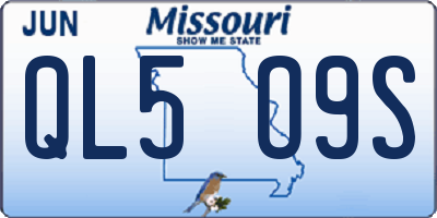 MO license plate QL5O9S