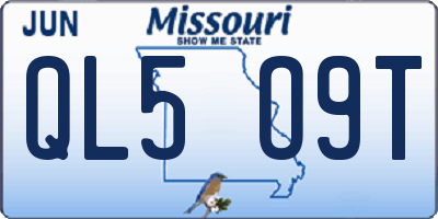 MO license plate QL5O9T