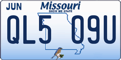 MO license plate QL5O9U