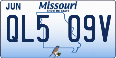 MO license plate QL5O9V
