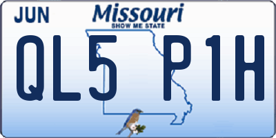 MO license plate QL5P1H