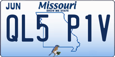 MO license plate QL5P1V