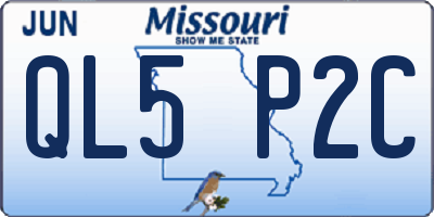 MO license plate QL5P2C