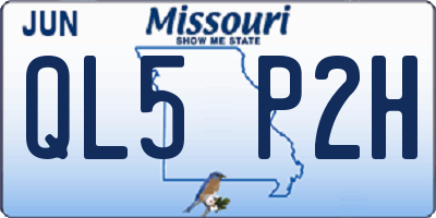 MO license plate QL5P2H