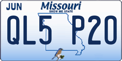 MO license plate QL5P2O