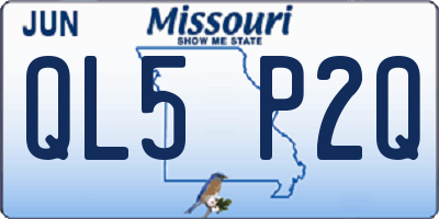 MO license plate QL5P2Q