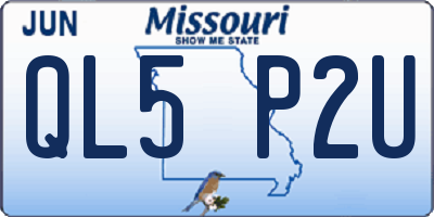 MO license plate QL5P2U