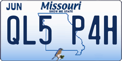 MO license plate QL5P4H