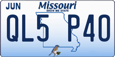 MO license plate QL5P4O