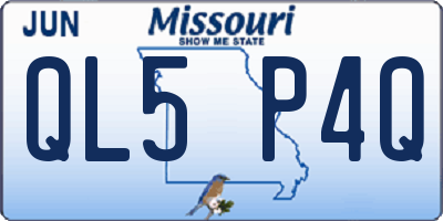 MO license plate QL5P4Q