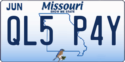 MO license plate QL5P4Y