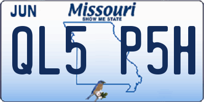 MO license plate QL5P5H