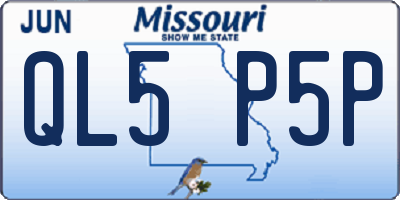 MO license plate QL5P5P
