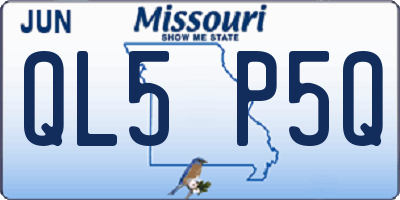 MO license plate QL5P5Q