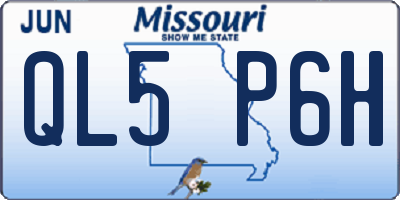MO license plate QL5P6H