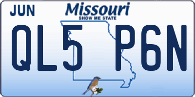 MO license plate QL5P6N