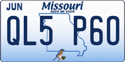 MO license plate QL5P6O