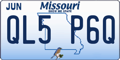 MO license plate QL5P6Q