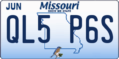 MO license plate QL5P6S