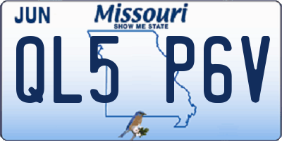 MO license plate QL5P6V