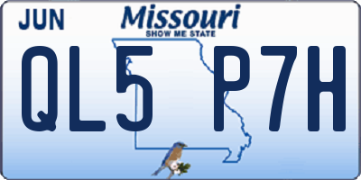 MO license plate QL5P7H