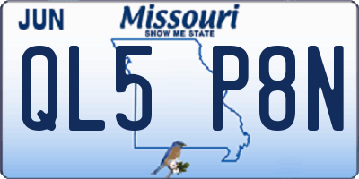 MO license plate QL5P8N
