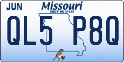 MO license plate QL5P8Q