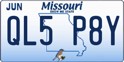 MO license plate QL5P8Y