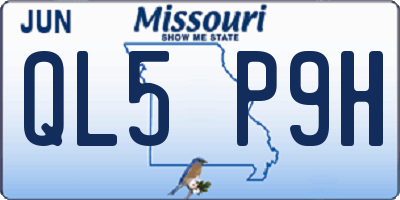 MO license plate QL5P9H