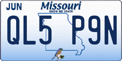 MO license plate QL5P9N