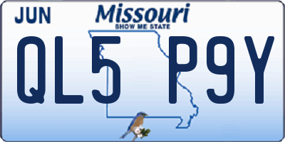 MO license plate QL5P9Y