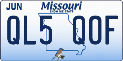 MO license plate QL5Q0F