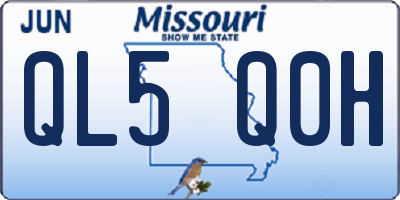 MO license plate QL5Q0H