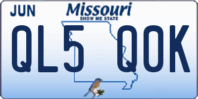 MO license plate QL5Q0K
