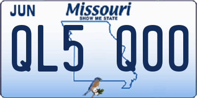 MO license plate QL5Q0O