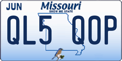 MO license plate QL5Q0P