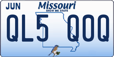 MO license plate QL5Q0Q