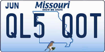 MO license plate QL5Q0T