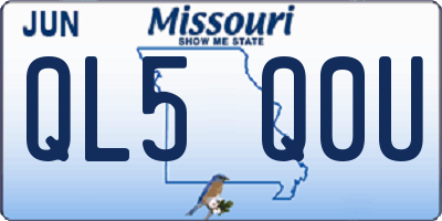 MO license plate QL5Q0U
