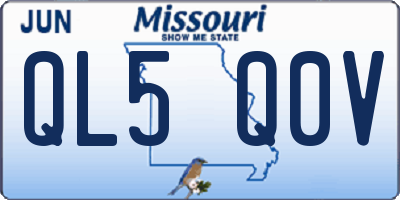 MO license plate QL5Q0V
