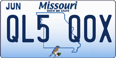 MO license plate QL5Q0X