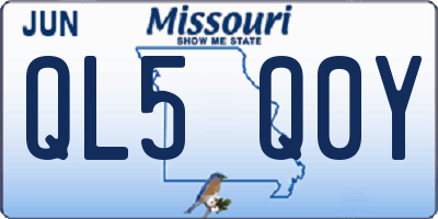 MO license plate QL5Q0Y