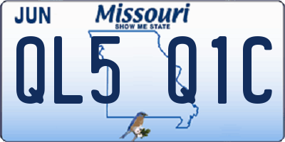 MO license plate QL5Q1C
