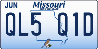 MO license plate QL5Q1D