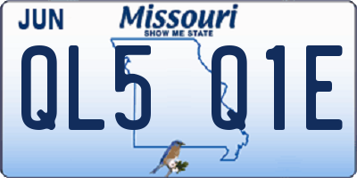 MO license plate QL5Q1E