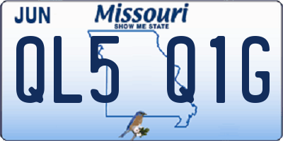 MO license plate QL5Q1G