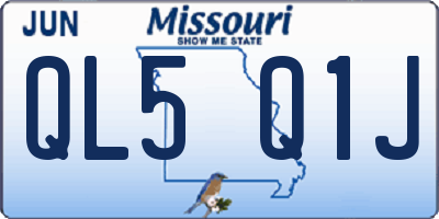 MO license plate QL5Q1J