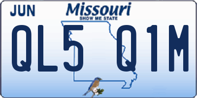 MO license plate QL5Q1M