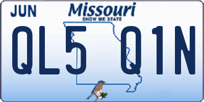 MO license plate QL5Q1N
