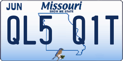 MO license plate QL5Q1T